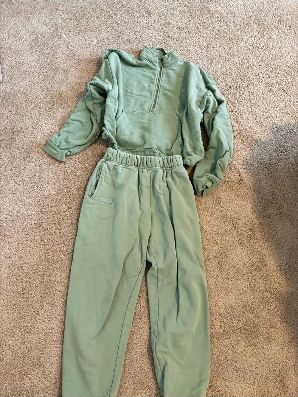 SET Active Sage Green Half-Zip Sweatshirt and Joggers Set
